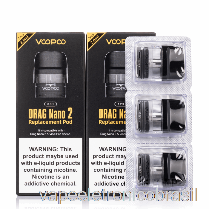 Vape Vaporesso Voopoo Drag Nano 2 Cápsulas De Substituição 1.2ohm Cartucho Drag Nano